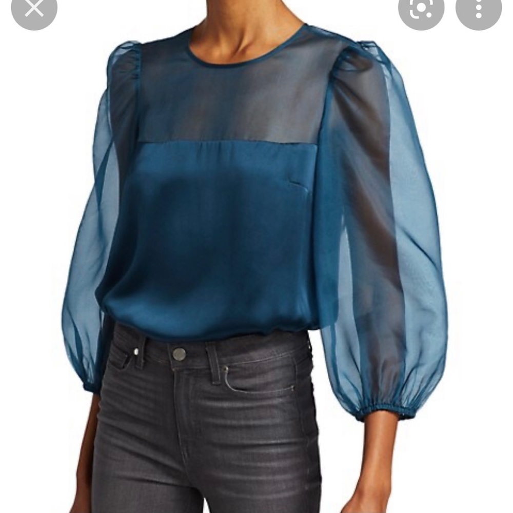Cami NYC Puff-Sleeve Bodysuit Top XS